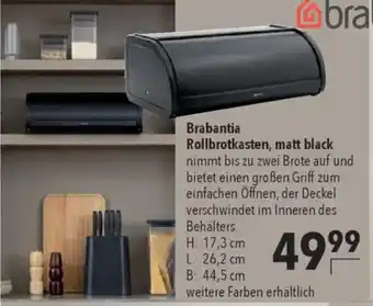 Citti Brabantia rollbrotkasten, matt black tilbud