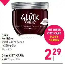 Citti GLÜCK Konfitüre tilbud