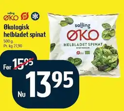 Føtex SALLING ØKO Økologisk helbladet spinat tilbud