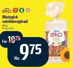 Føtex SALLING ØKO Økologisk solsikkerugbrød tilbud