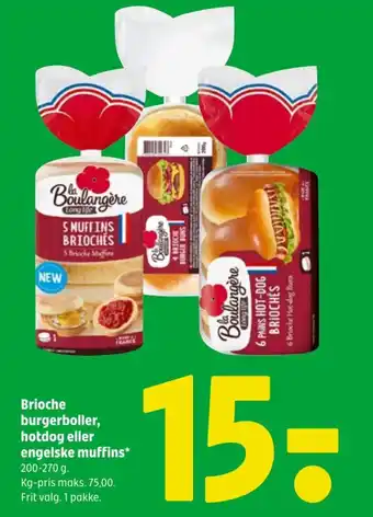 Coop 365 Brioche burgerboller, hotdog eller engelske muffins tilbud