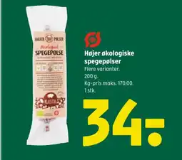 Coop 365 Højer økologiske spegepølser tilbud