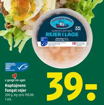 Coop 365 KAPTAJNES fangst rejer tilbud