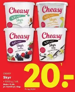 Lidl Cheasy Skyr 1000 g tilbud