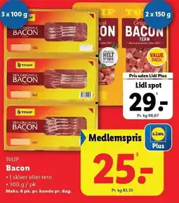 Lidl TULIP Bacon 300 g tilbud