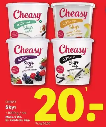 Lidl CHEASY Skyr 1000 g tilbud