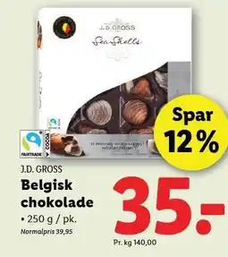 Lidl Belgisk chokolade 250 g tilbud