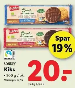 Lidl SONDEY Kiks 200 g tilbud