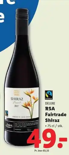 Lidl RSA Fairtrade Shiraz 75 cl tilbud