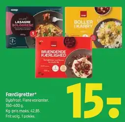 Coop 365 Færdigretter tilbud