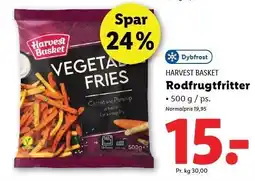 Lidl Rodfrugtfritter 500 g tilbud