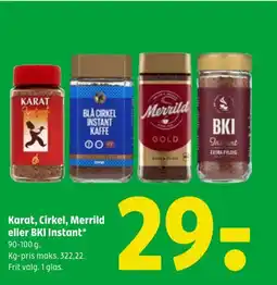 Coop 365 Karat, Cirkel, Merrild eller BKI Instant tilbud