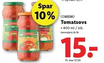 Lidl COMBINO Tomatsovs 400 ml tilbud