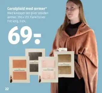 Coop 365 Coralplaid med ærmer tilbud