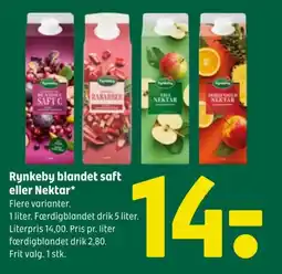 Coop 365 RYNKEBY blandet saft eller Nektar tilbud