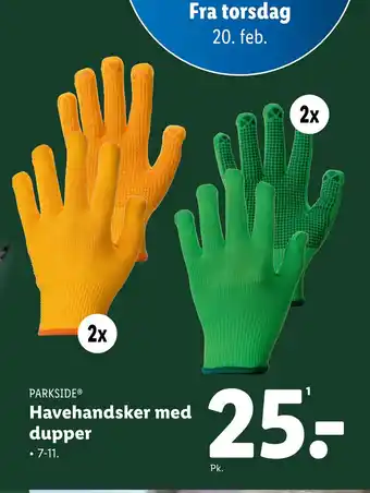 Lidl Havehandsker med dupper tilbud