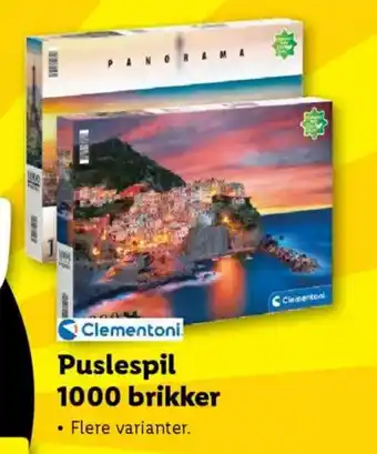 Lidl Puslespil 1000 brikker tilbud