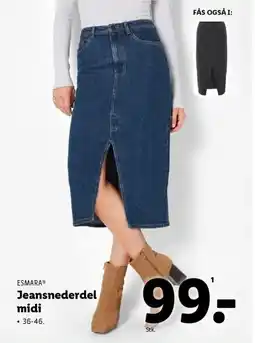 Lidl ESMARA® Jeansnederdel midi tilbud