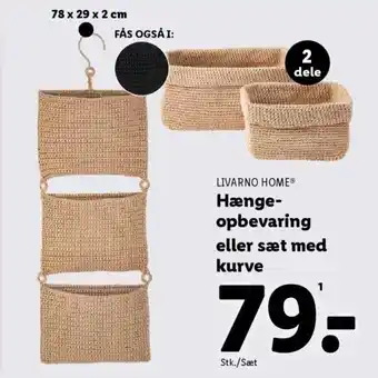 Lidl LIVARNO HOME® Hænge- opbevaring eller sæt med kurve tilbud