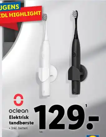 Lidl Oclean elektrisk tandbørste tilbud