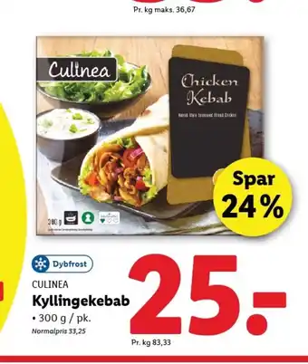 Lidl CULINEA Kyllingekebab tilbud