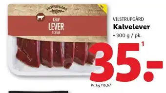 Lidl VILSTRUPGÅRD Kalvelever tilbud