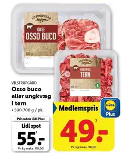 Lidl VILSTRUPGÅRD Osso buco eller ungkvæg i tern tilbud