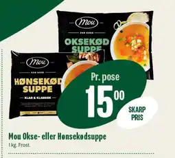 Min Købmand Mou Okse- eller Hønsekødsuppe tilbud