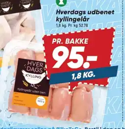 Bilka Hverdags udbenet kyllingelår tilbud