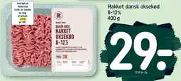 REMA 1000 Hakket dansk oksekød 8-12% 400 g tilbud