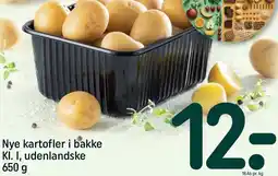 REMA 1000 Nye kartofler i bakke Kl. 1, udenlandske 650 g tilbud