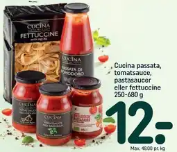 REMA 1000 Cucina passata tomatsauce, pastasaucer eller fettuccine 250-680 g tilbud