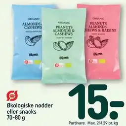 REMA 1000 Økologiske nødder eller snacks tilbud