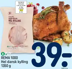 REMA 1000 Rema 1000 Hel Dansk kylling 1350 g tilbud