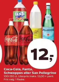 Kvickly Coca-Cola, Fanta, Schweppes eller San Pellegrino tilbud