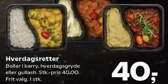 Kvickly Hverdagsretter tilbud