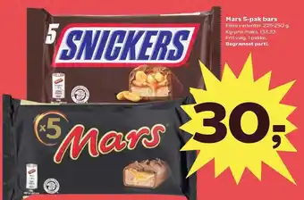 Kvickly Mars 5-pak bars tilbud