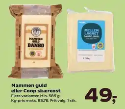 Kvickly Mammen guld eller Coop skæreost tilbud