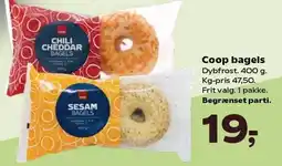 Kvickly Coop bagels eller croissanter tilbud