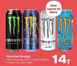 Kvickly Monster Energi tilbud