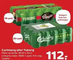 Kvickly Carlsberg eller Tuborg tilbud