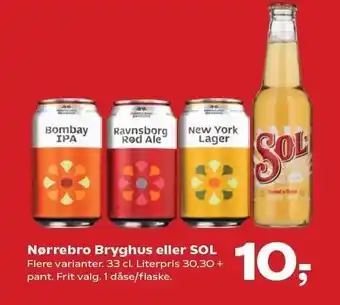 Kvickly Nørrebro Bryghus eller SOL tilbud