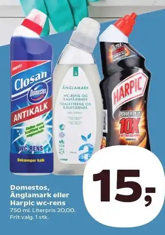 Kvickly Domestos, Änglamark eller Harpic wc-rens tilbud