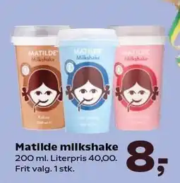 Kvickly Matilde milkshake tilbud