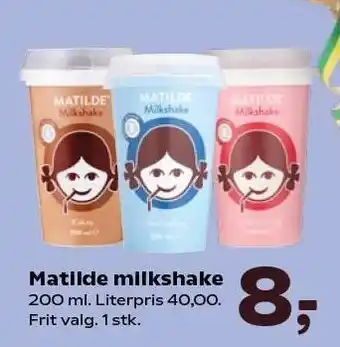 Kvickly Matilde milkshake tilbud