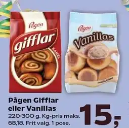 Kvickly Pågen Gifflar eller Vanillas tilbud