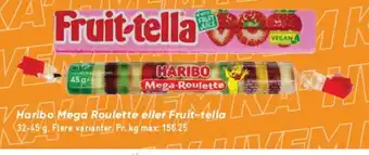 Bilka HARIBO Mega Roulette eller Fruit-tella tilbud