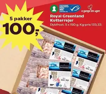 Kvickly Royal Greenland Kutterrejer - 5 pakker tilbud