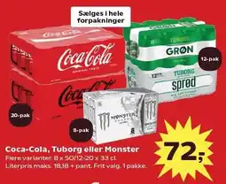 Kvickly Coca-Cola, Tuborg eller Monster tilbud