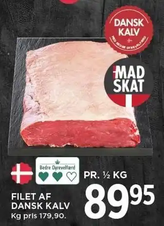 MENY FILET AF DANSK KALV tilbud